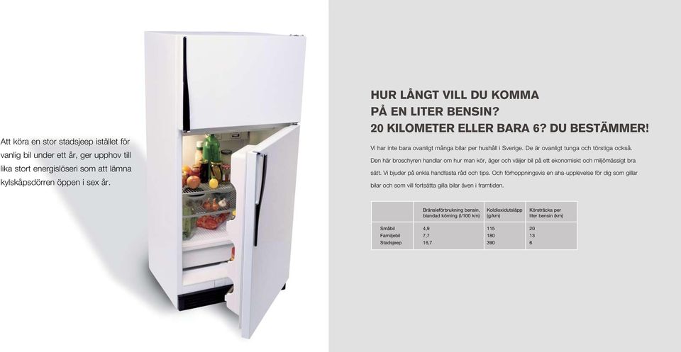 Den här broschyren handlar om hur man kör, äger och väljer bil på ett ekonomiskt och miljömässigt bra sätt. Vi bjuder på enkla handfasta råd och tips.