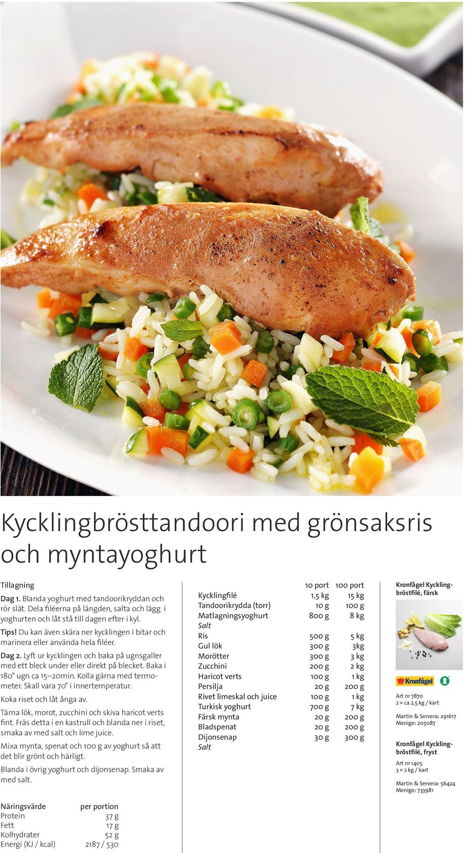 Baka i 180 ugn ca 15 20min. Kolla gärna med termometer. Skall vara 70 i innertemperatur. Koka riset och låt ånga av. Tärna lök, morot, zucchini och skiva haricot verts fint.