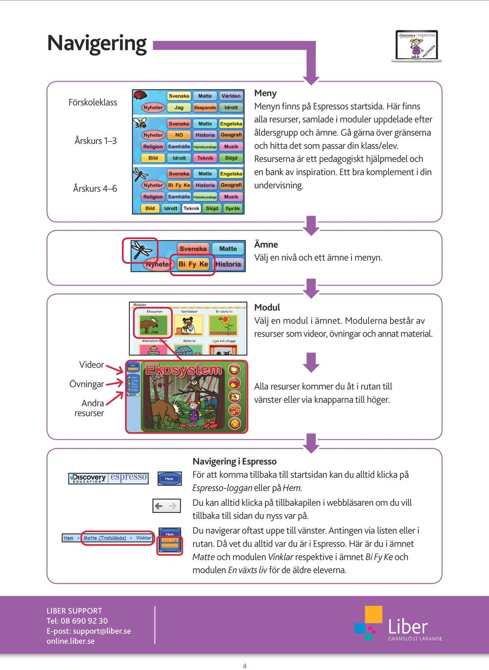 Ämne Välj en nivå och ett ämne i menyn. Modul Välj en modul i ämnet. Modulerna består av resurser som videor, övningar och annat material.