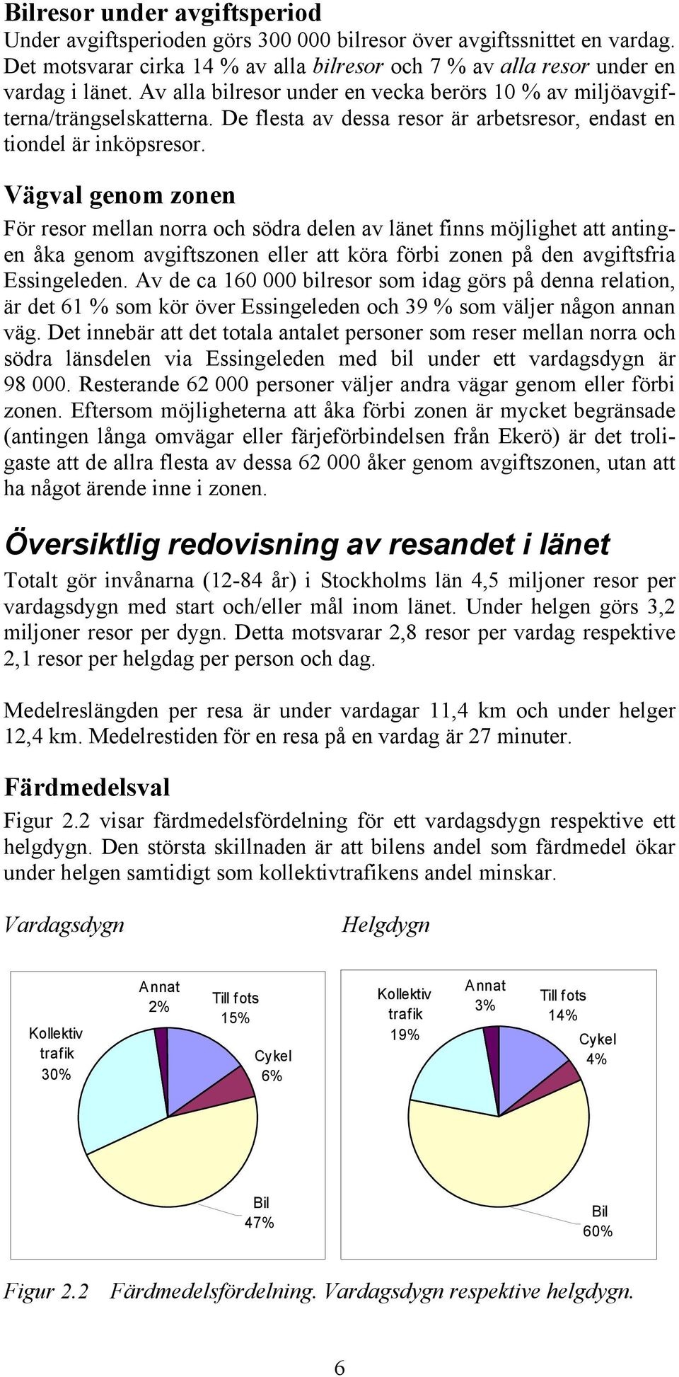 Vägval genom zonen För resor mellan norra och södra delen av länet finns möjlighet att antingen åka genom avgiftszonen eller att köra förbi zonen på den avgiftsfria Essingeleden.