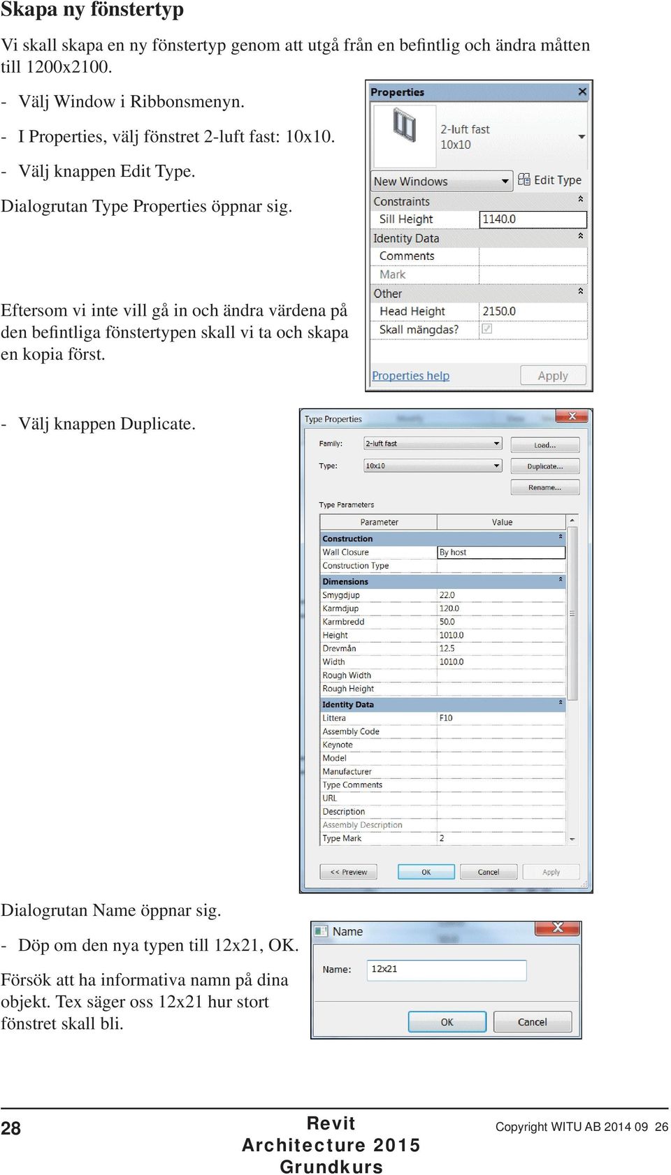 Dialogrutan Type Properties öppnar sig.