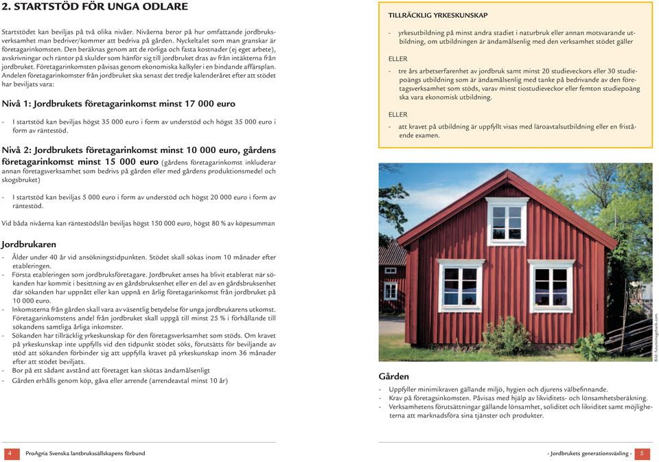 Den beräknas genom att de rörliga och fasta kostnader (ej eget arbete), avskrivningar och räntor på skulder som hänför sig till jordbruket dras av från intäkterna från jordbruket.