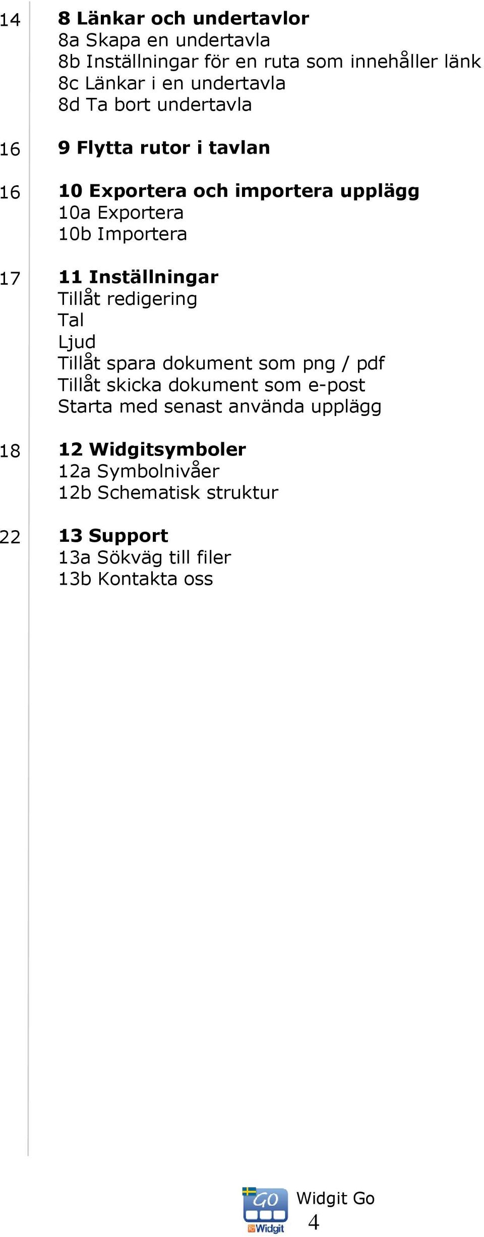 Inställningar Tillåt redigering Tal Ljud Tillåt spara dokument som png / pdf Tillåt skicka dokument som e-post Starta med