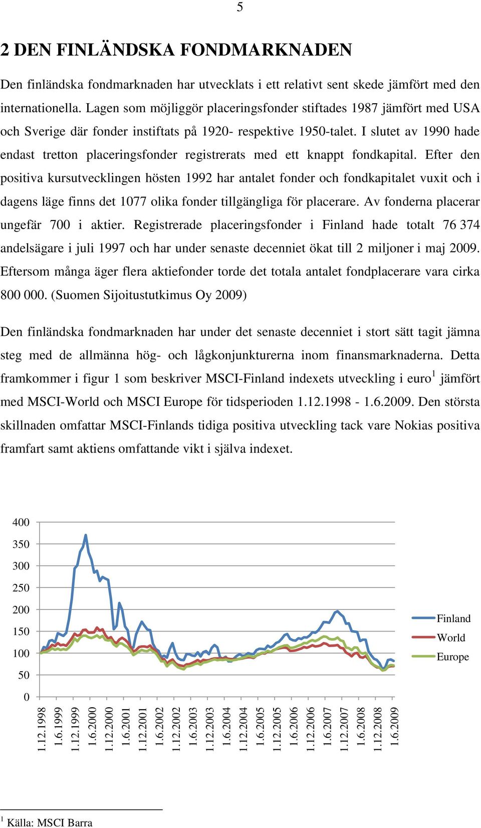 I slutet av 1990 hade endast tretton placeringsfonder registrerats med ett knappt fondkapital.