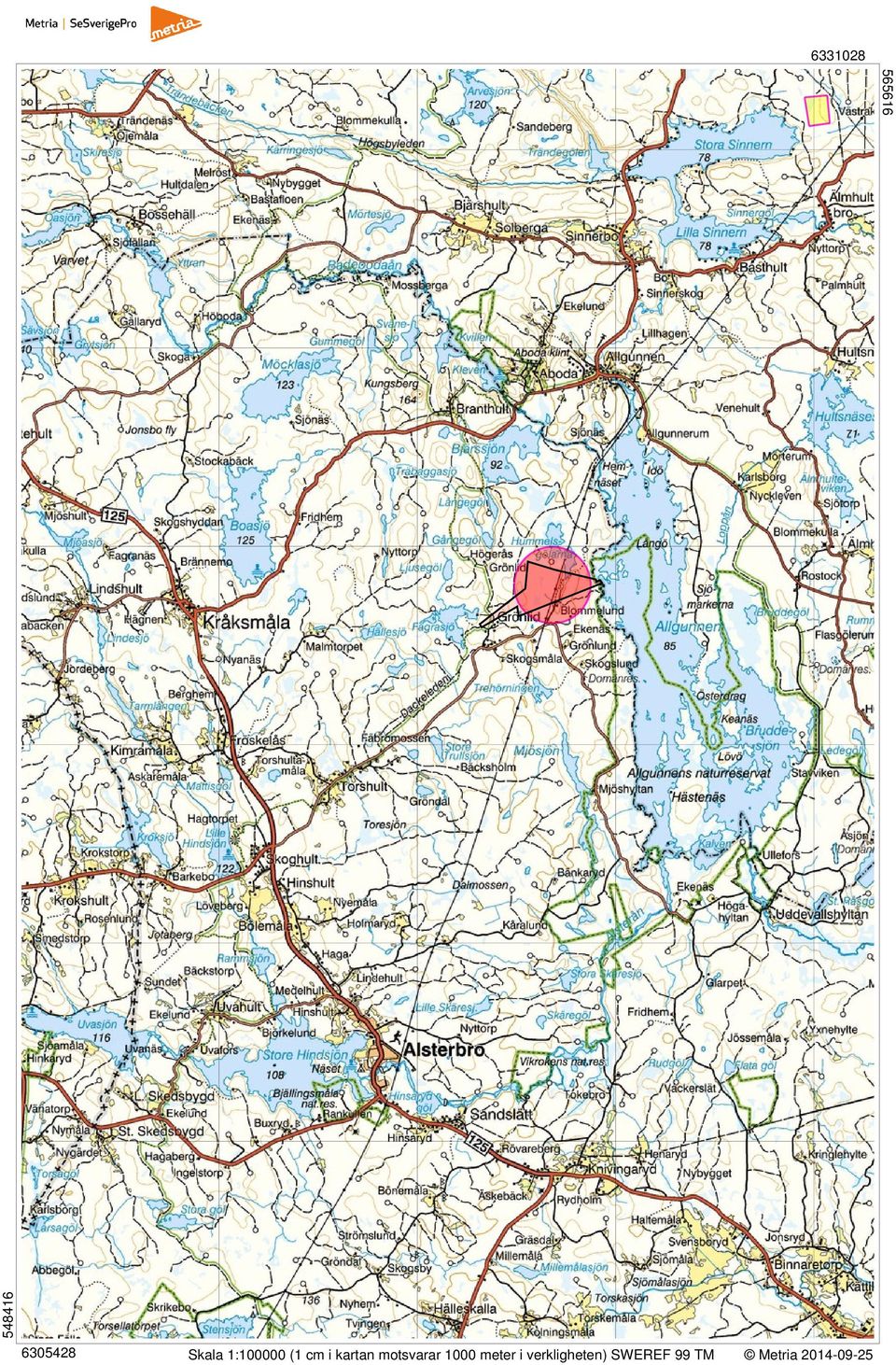 motsvarar 1000 meter i