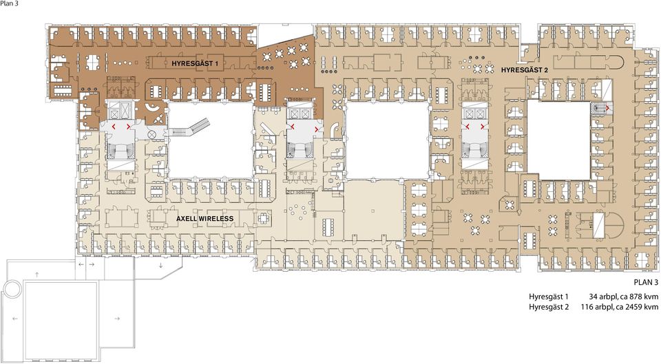 Hyresgäst 2 PLAN 3 34 arbpl,