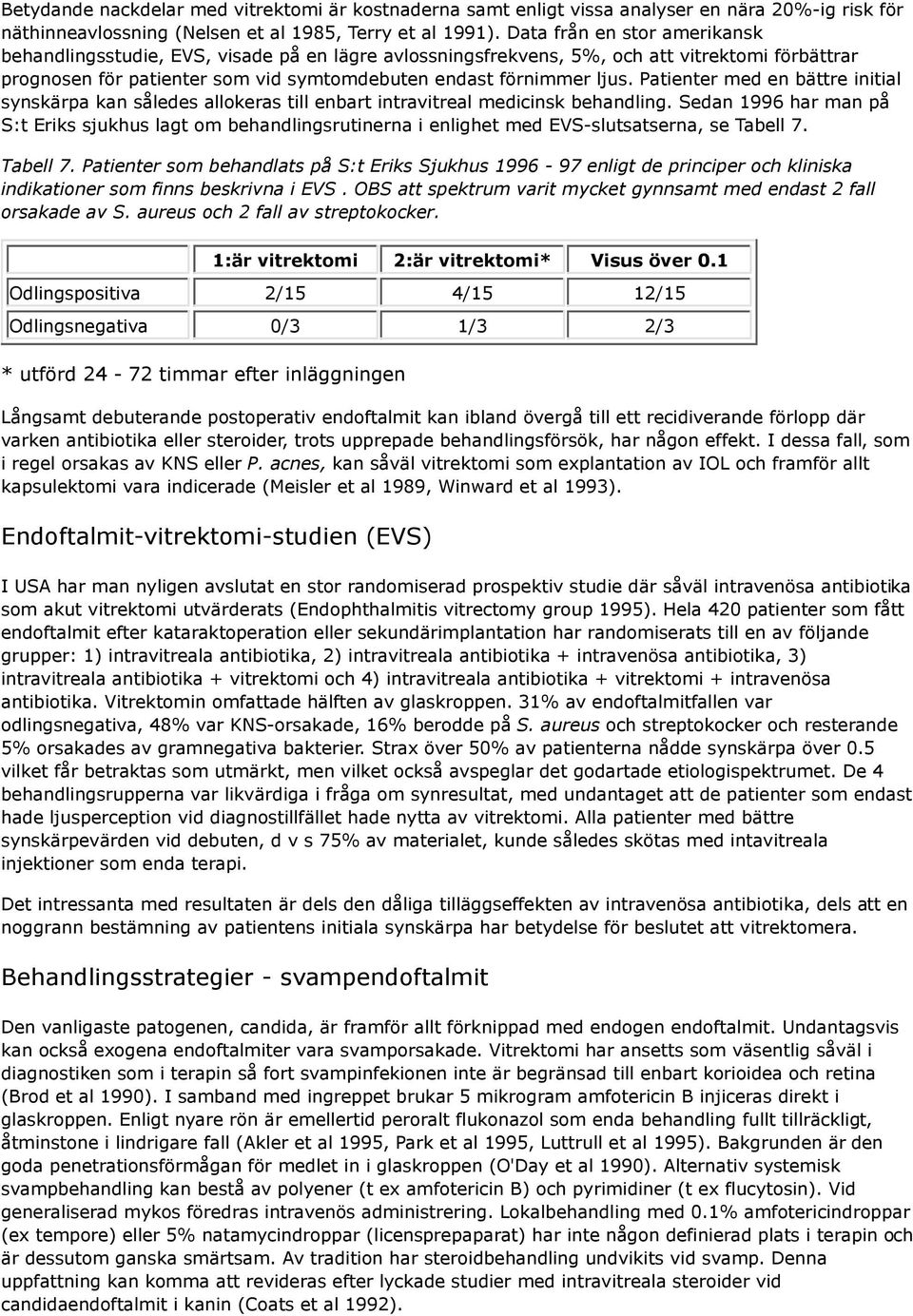 Patienter med en bättre initial synskärpa kan således allokeras till enbart intravitreal medicinsk behandling.