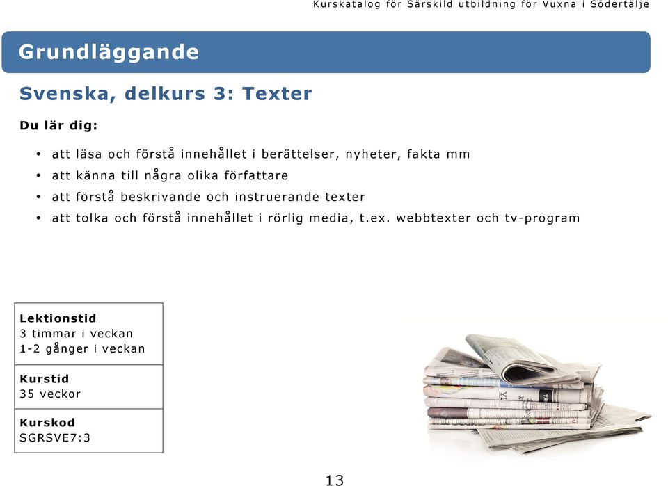 och instruerande text