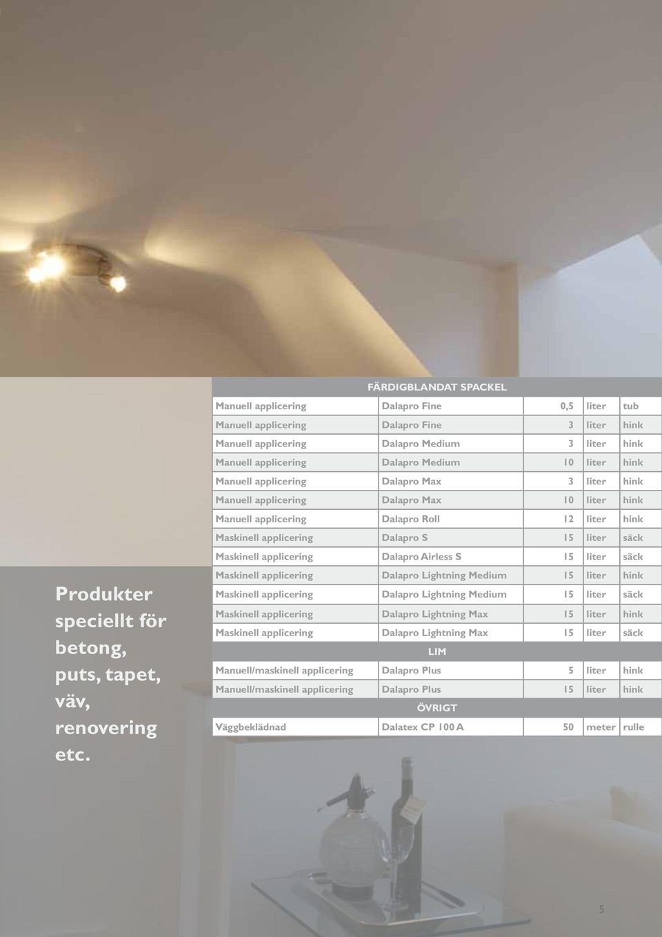 Maskinell applicering Dalapro Airless S 15 liter säck Produkter speciellt för betong, puts, tapet, väv, renovering etc.