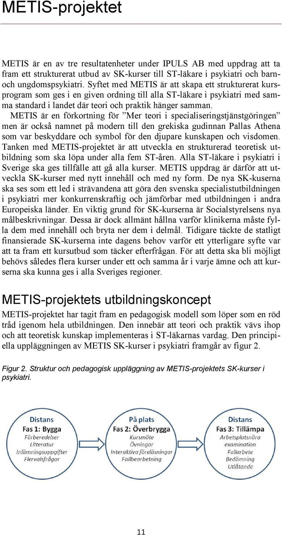 METIS är en förkortning för Mer teori i specialiseringstjänstgöringen men är också namnet på modern till den grekiska gudinnan Pallas Athena som var beskyddare och symbol för den djupare kunskapen