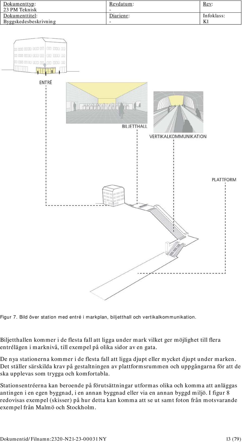 De nya stationerna kommer i de flesta fall att ligga djupt eller mycket djupt under marken.