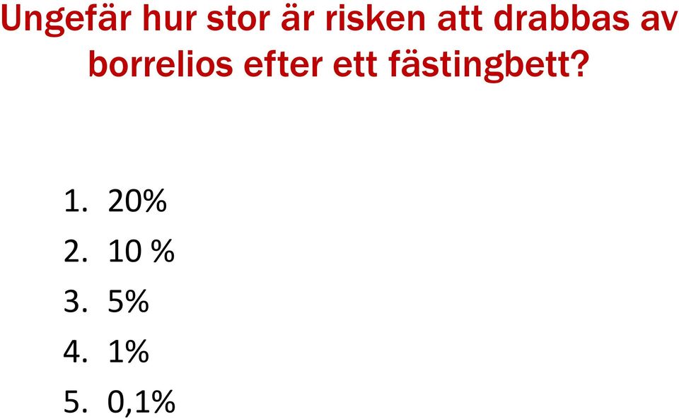 efter ett fästingbett? 1.