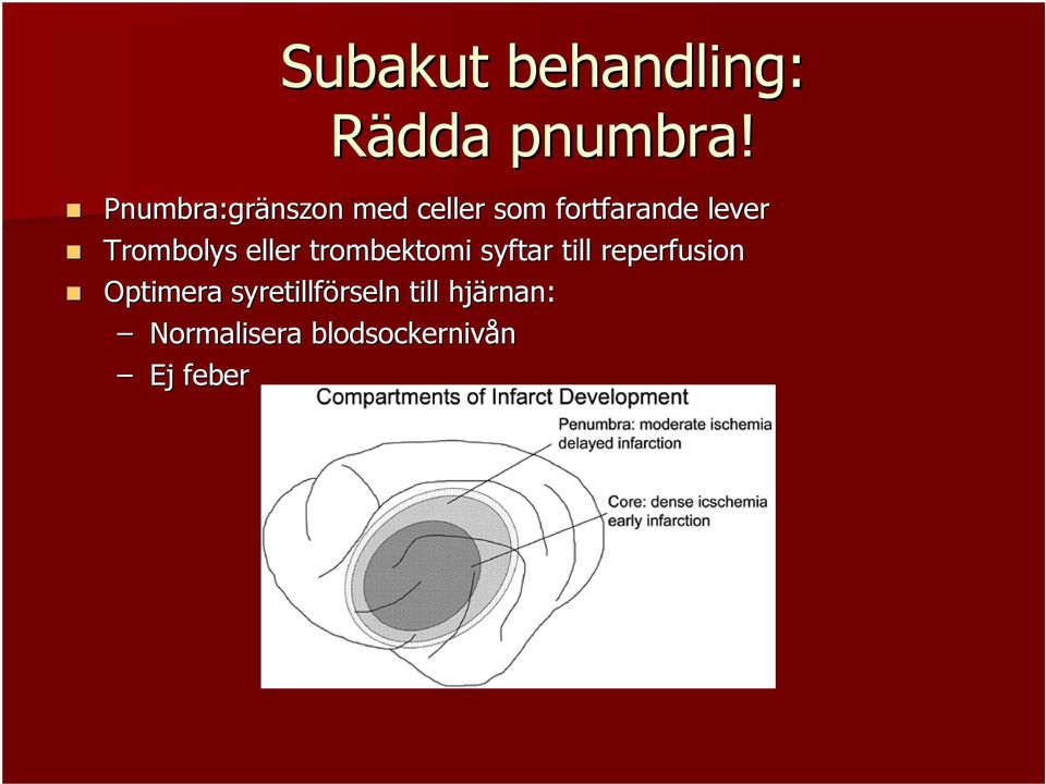 Trombolys eller trombektomi syftar till reperfusion