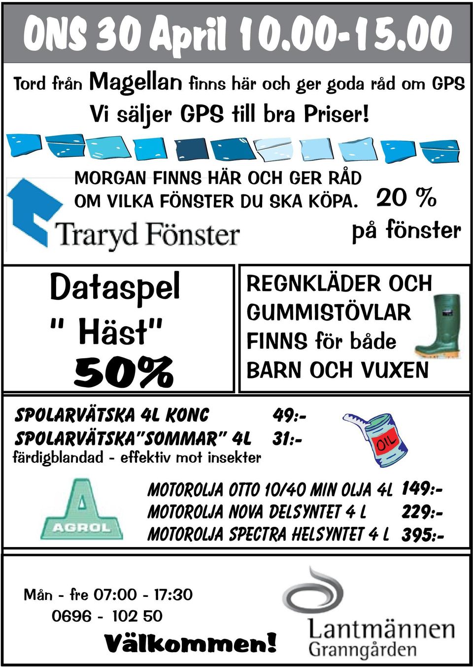 Dataspel Häst 50% Spolarvätska 4l konc 49:- spolarvätska sommar 4l 31:- färdigblandad - effektiv mot insekter 20 % på fönster