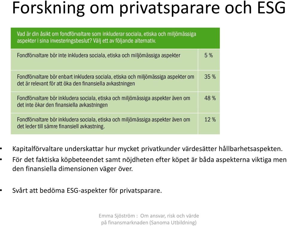 För det faktiska köpbeteendet samt nöjdheten efter köpet är båda