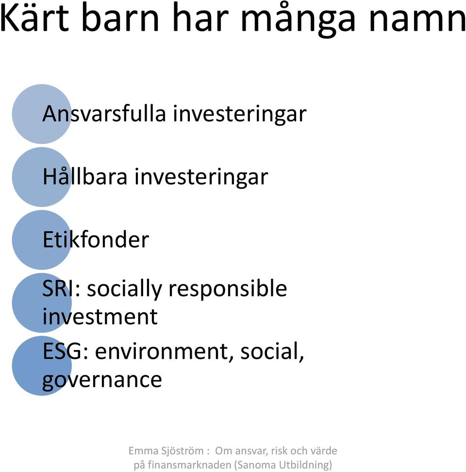 Etikfonder SRI: socially responsible