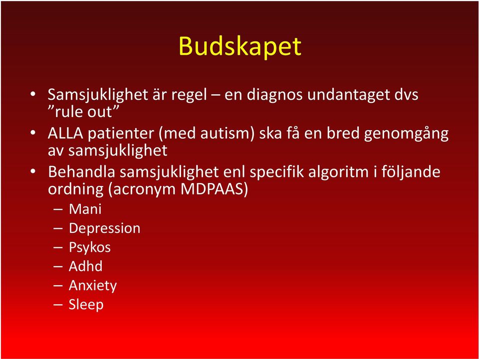 samsjuklighet Behandla samsjuklighet enlspecifik algoritm i