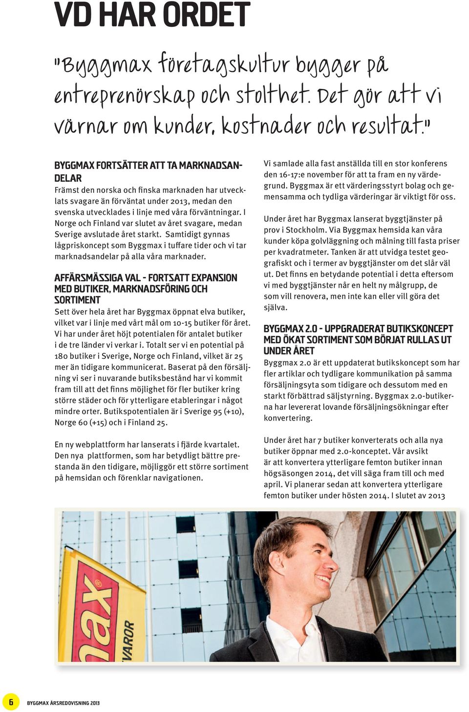 byggmax årsredovisning 2014 byggmax årsredovisning 2014