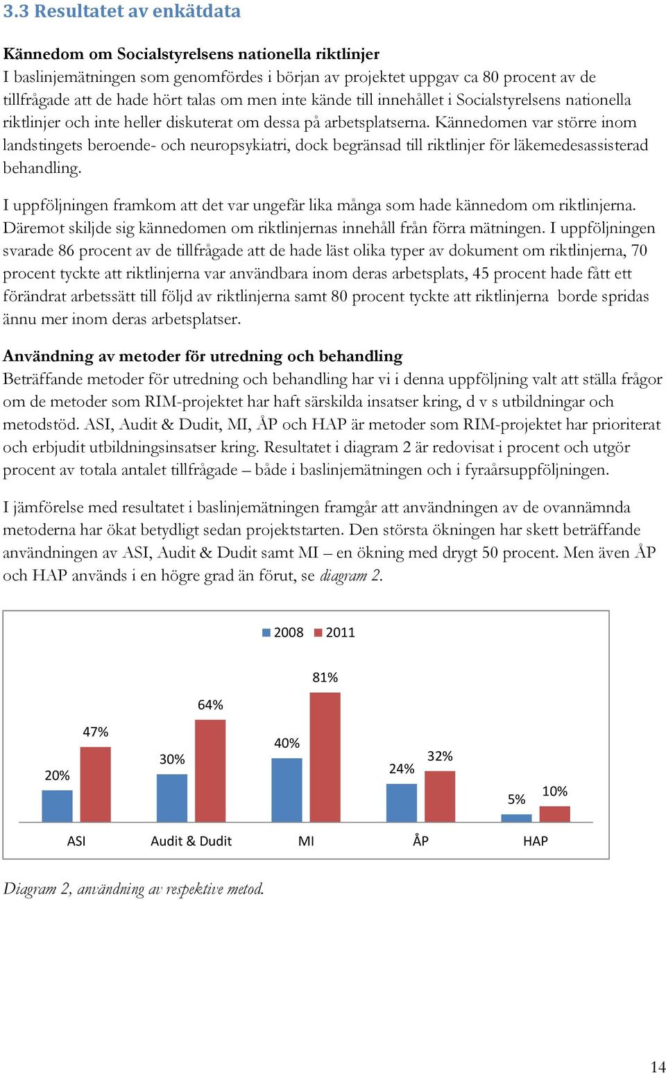 Kännedomen var större inom landstingets beroende- och neuropsykiatri, dock begränsad till riktlinjer för läkemedesassisterad behandling.