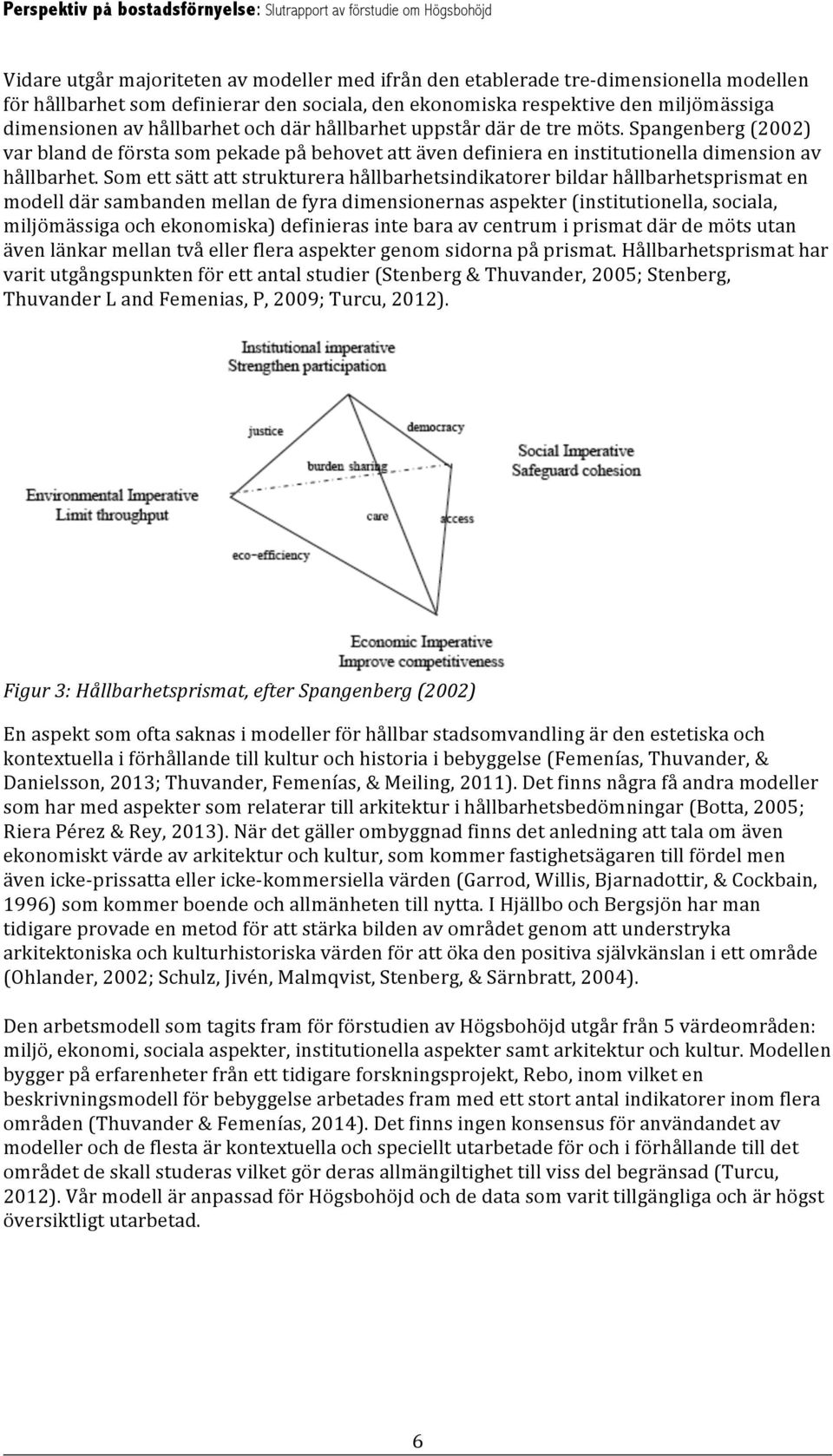 Som ett sätt att strukturera hållbarhetsindikatorer bildar hållbarhetsprismat en modell där sambanden mellan de fyra dimensionernas aspekter (institutionella, sociala, miljömässiga och ekonomiska)