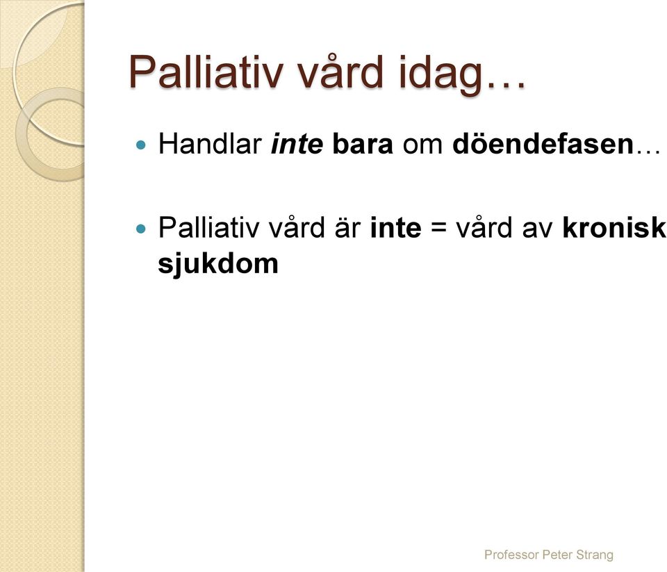 döendefasen Palliativ