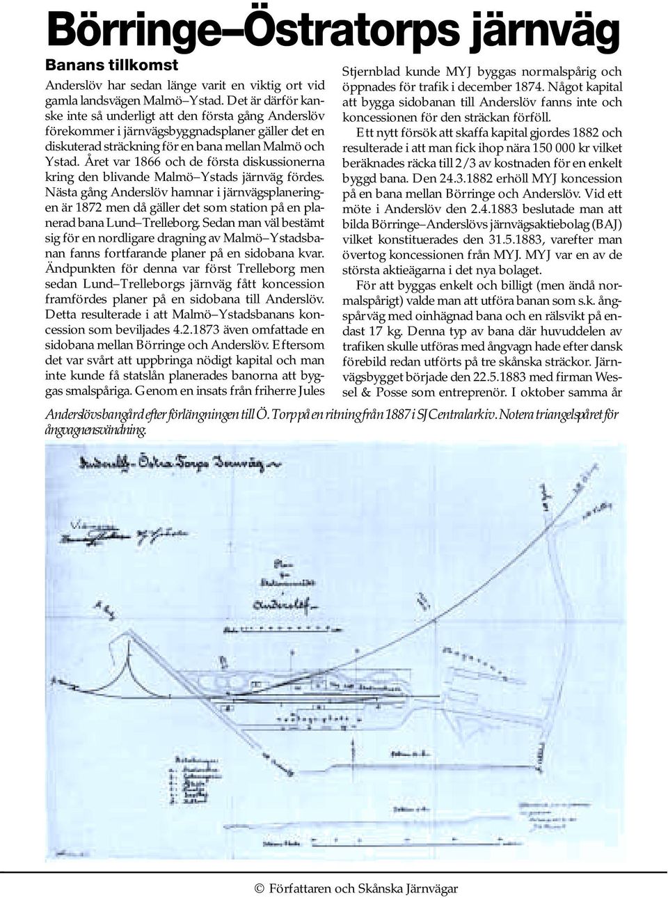 Året var 1866 och de första diskussionerna kring den blivande Malmö Ystads järnväg fördes.