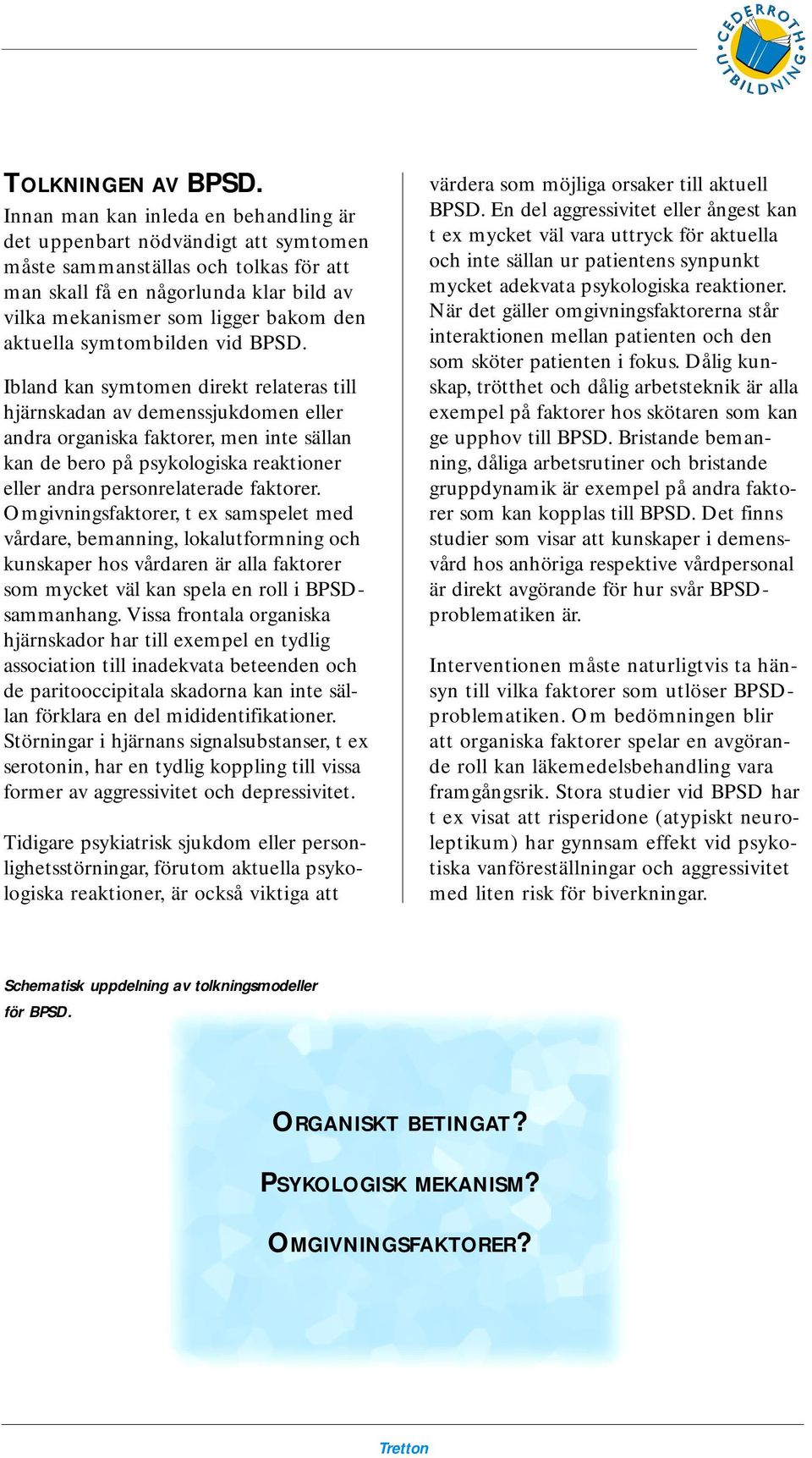 aktuella symtombilden vid BPSD.