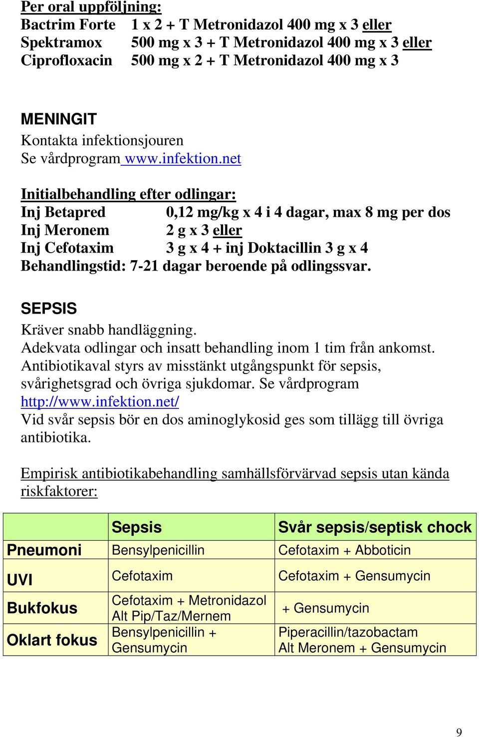 jouren Se vårdprogram www.infektion.