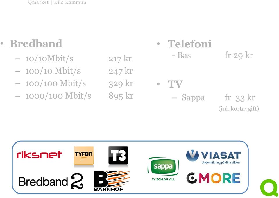 1000/100 Mbit/s 895 kr Telefoni - Bas