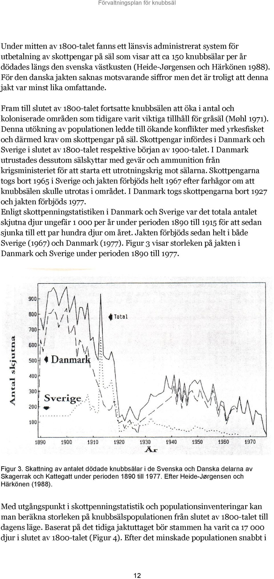 Fram till slutet av 1800-talet fortsatte knubbsälen att öka i antal och koloniserade områden som tidigare varit viktiga tillhåll för gråsäl (Møhl 1971).