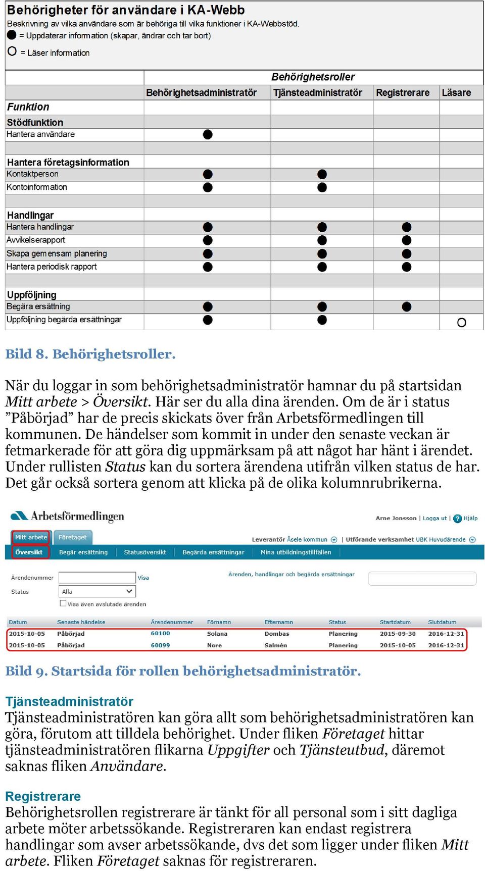 De händelser som kommit in under den senaste veckan är fetmarkerade för att göra dig uppmärksam på att något har hänt i ärendet.