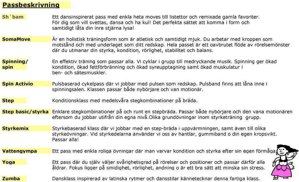 Du arbetar med kroppen som motstånd och med underlaget som ditt redskap. Hela passet är ett oavbrutet flöde av rörelsemönster där du utmanar din styrka, kondition, rörlighet, stabilitet och balans.