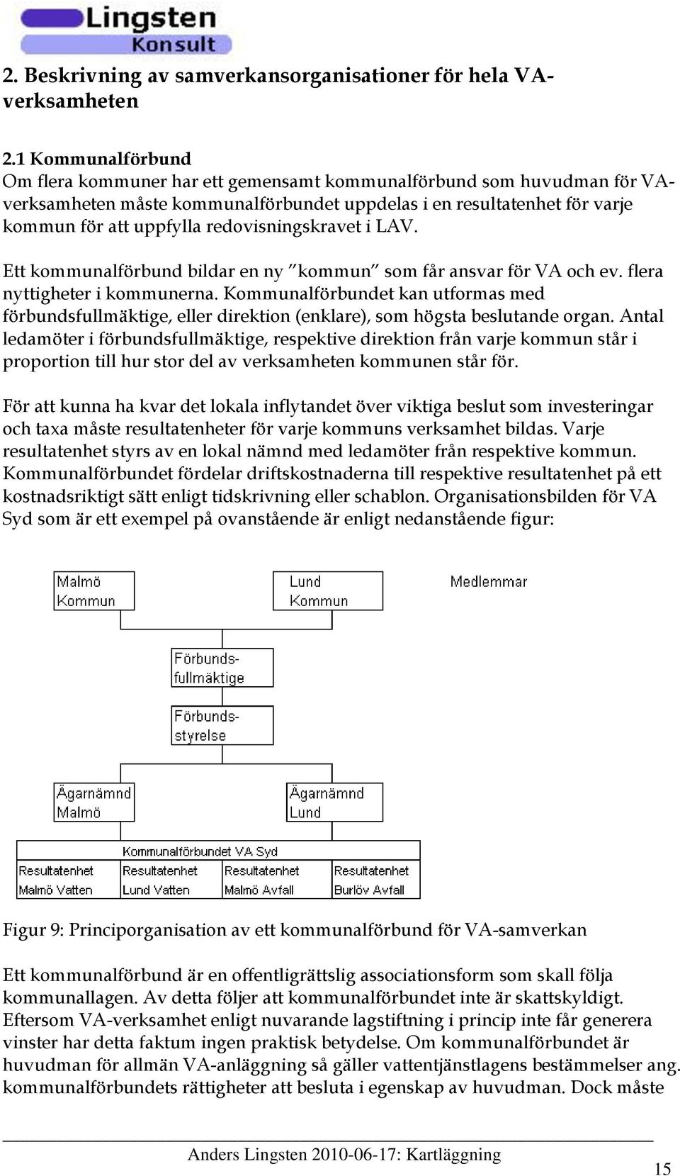 redovisningskravet i LAV. Ett kommunalförbund bildar en ny kommun som får ansvar för och ev. flera nyttigheter i kommunerna.