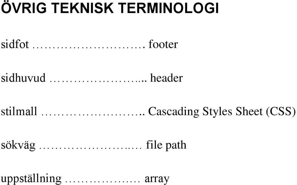 . Cascading Styles Sheet (CSS)