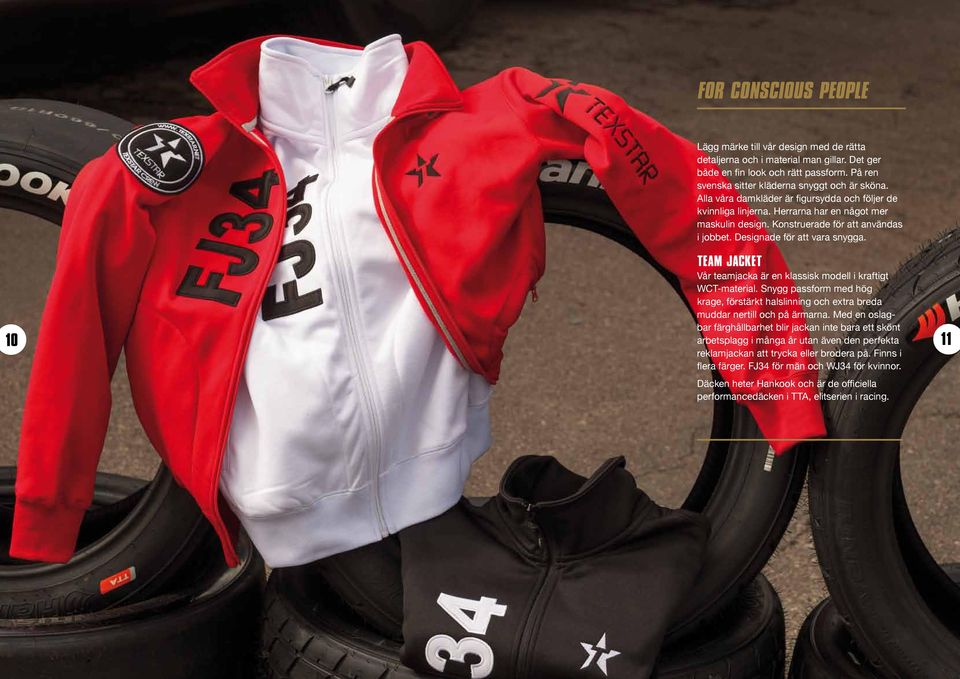 Team JACKET Vår teamjacka är en klassisk modell i kraftigt WCT-material. Snygg passform med hög krage, förstärkt halslinning och extra breda muddar nertill och på ärmarna.