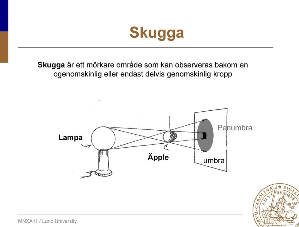 ogenomskinlig eller endast delvis