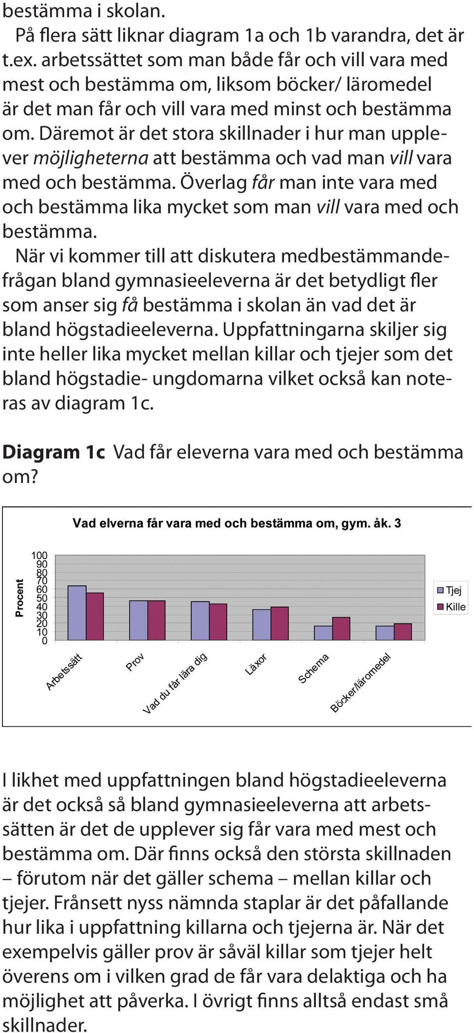 Däremot är det stora skillnader i hur man upplever möjligheterna att bestämma och vad man vill vara med och bestämma.