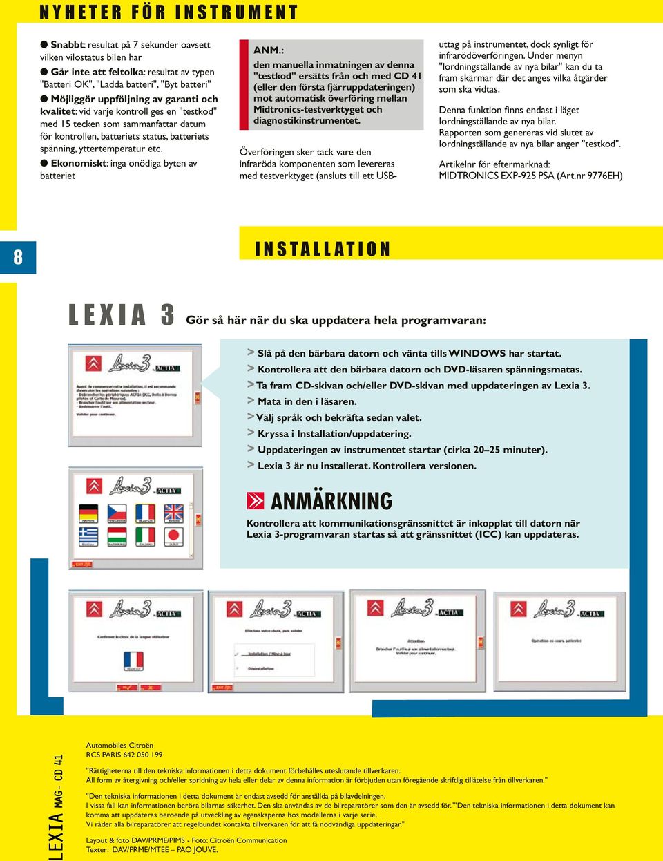 CD 41 Februari Den OBS! Citroëns diagnostikinstrument - PDF Gratis ...