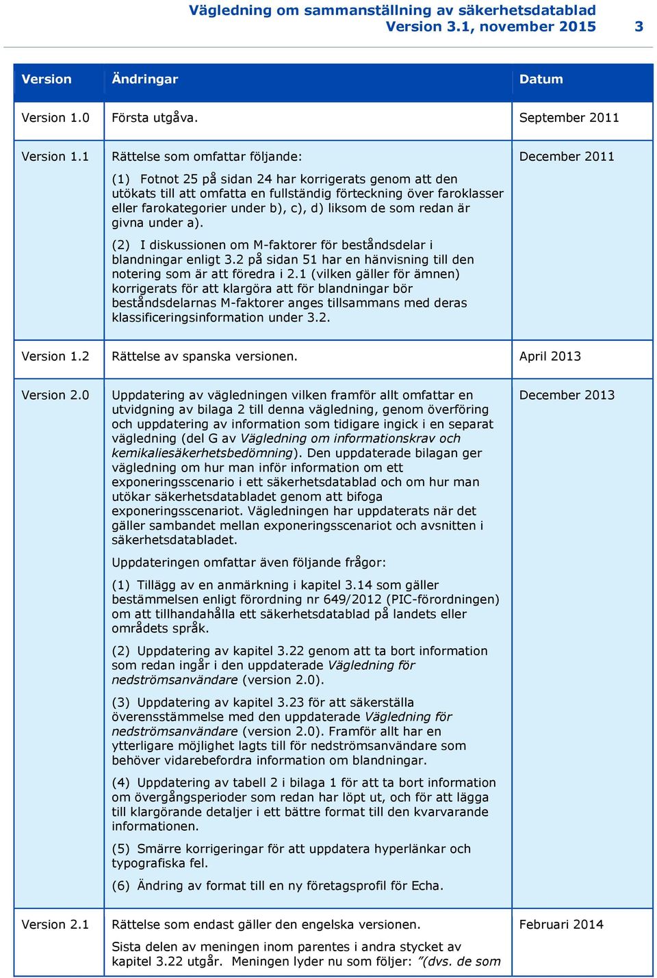 liksom de som redan är givna under a). (2) I diskussionen om M-faktorer för beståndsdelar i blandningar enligt 3.2 på sidan 51 har en hänvisning till den notering som är att föredra i 2.