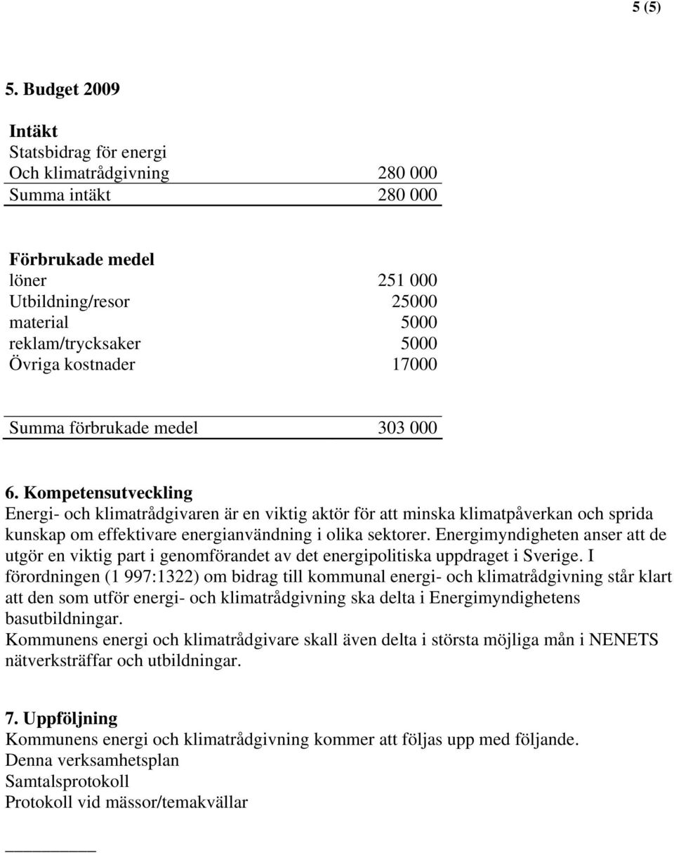 17000 Summa förbrukade medel 303 000 6.