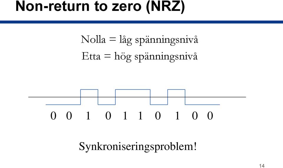 spänningsnivå 0 0 1 0 1 1 0 1