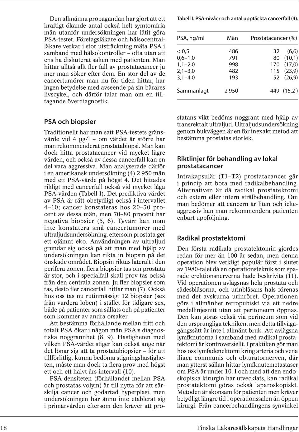 Man hittar alltså allt fler fall av prostatacancer ju mer man söker efter dem.
