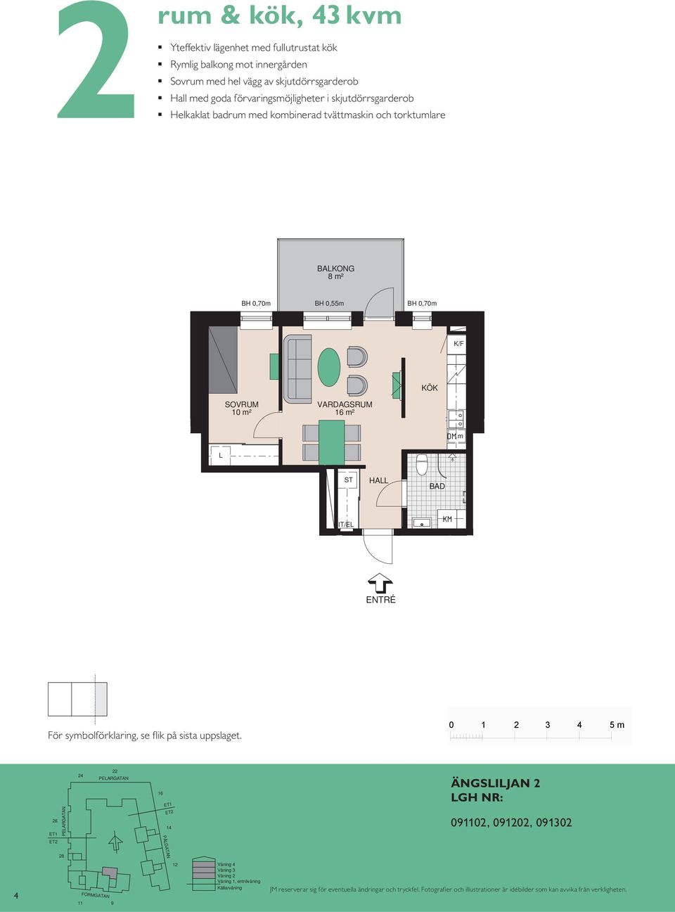 kombinerad tvättmaskin och torktumlare BAKONG 8 m² K/F KÖK SOVRUM 10 m² m² DM m HA IT/E KM ENTRÉ För