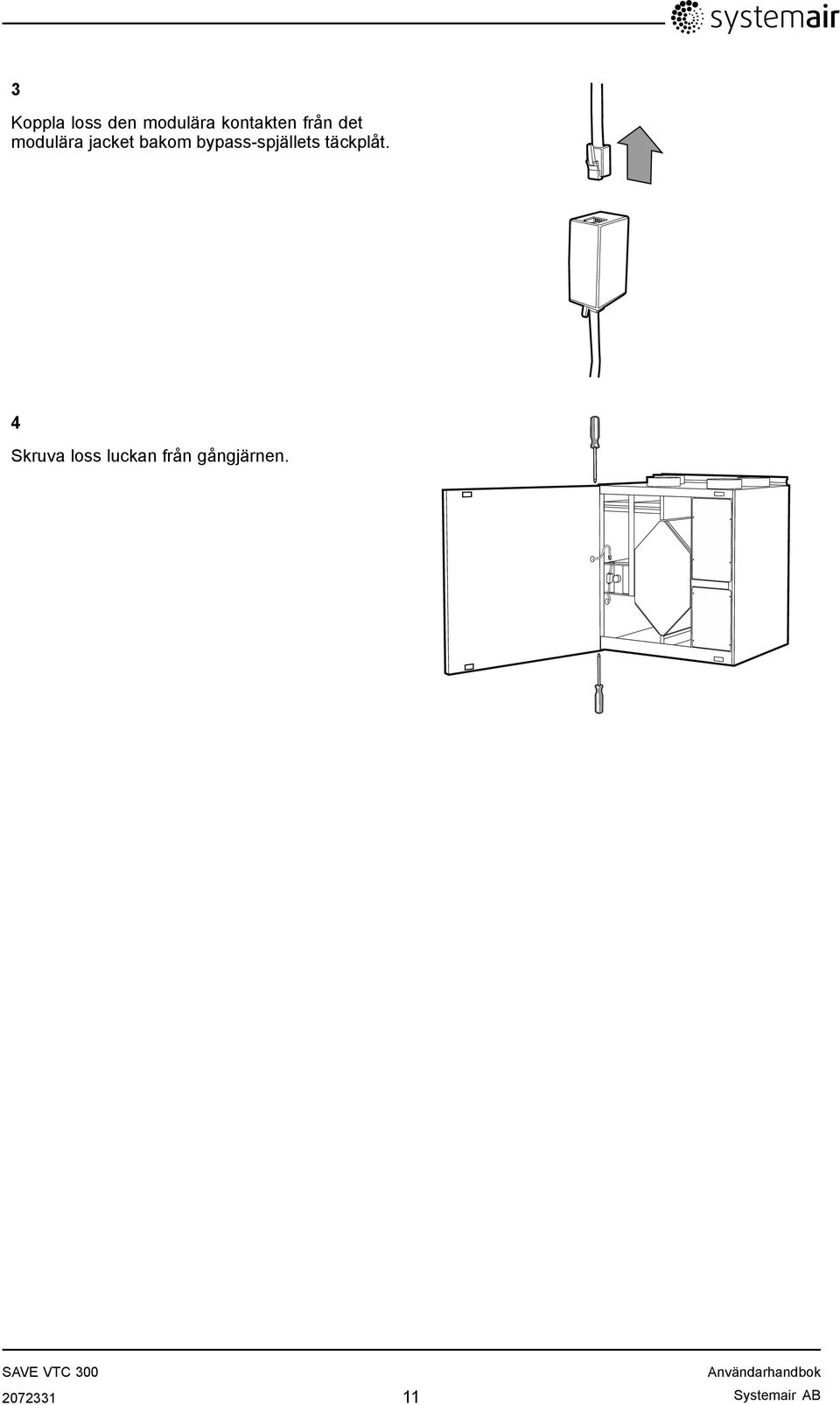 bypass-spjällets täckplåt.