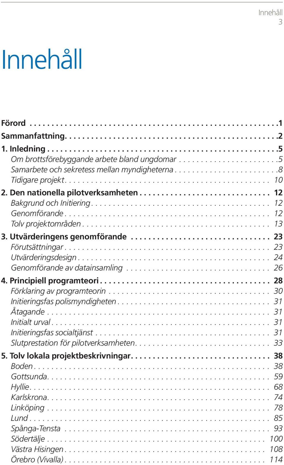 .............................................. 10 2. Den nationella pilotverksamheten.............................. 12 Bakgrund och Initiering......................................... 12 Genomförande.