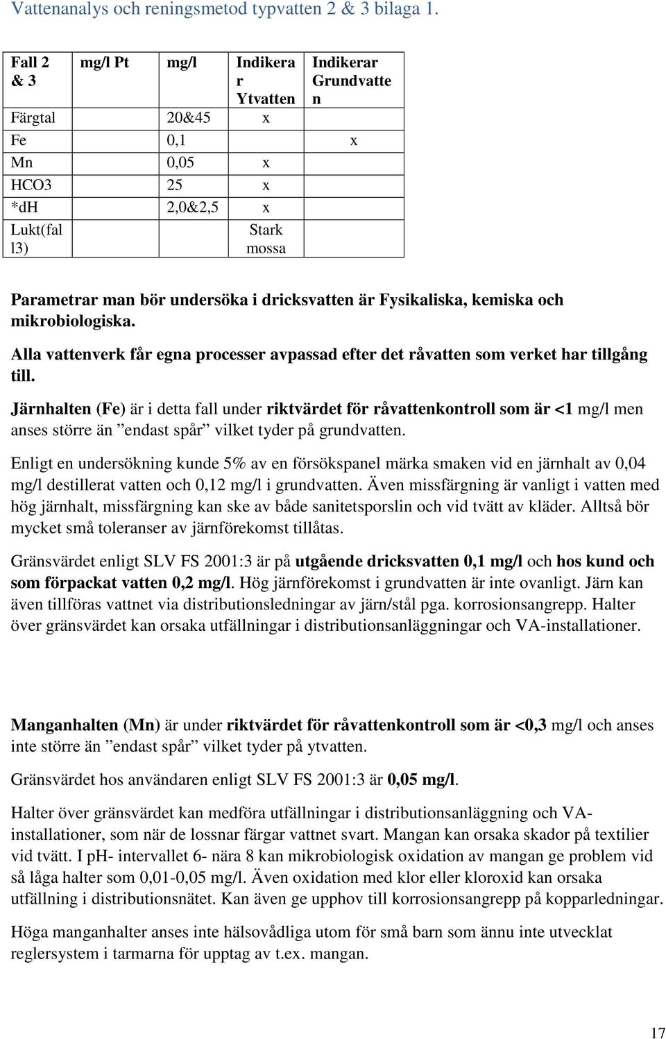 Fysikaliska, kemiska och mikrobiologiska. Alla vattenverk får egna processer avpassad efter det råvatten som verket har tillgång till.