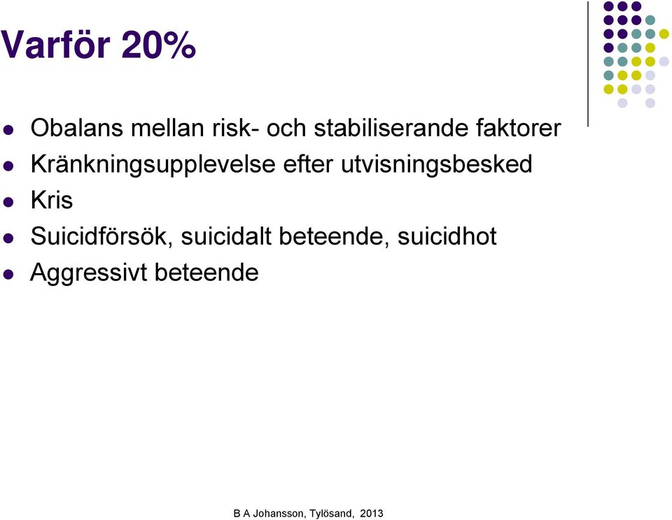 Kränkningsupplevelse efter