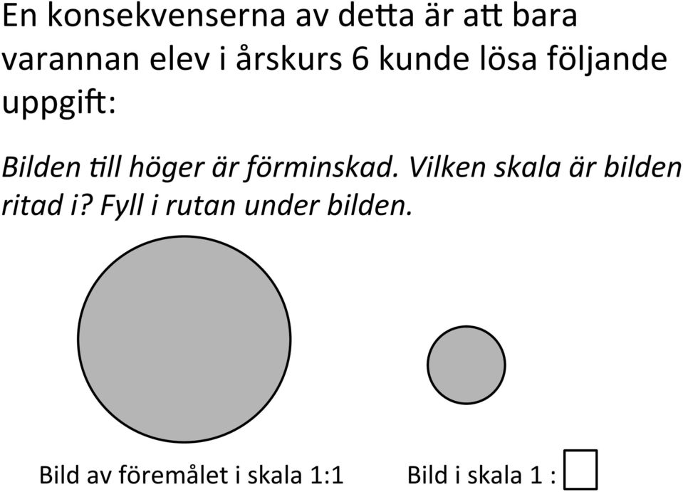 är förminskad. Vilken skala är bilden ritad i?