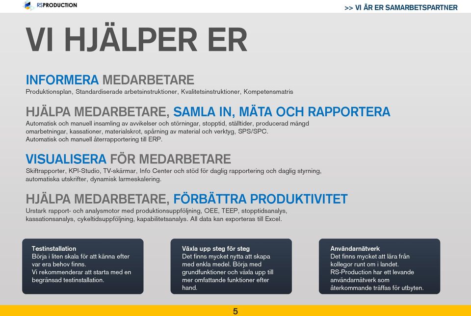 Automatisk och manuell återrapportering till ERP.