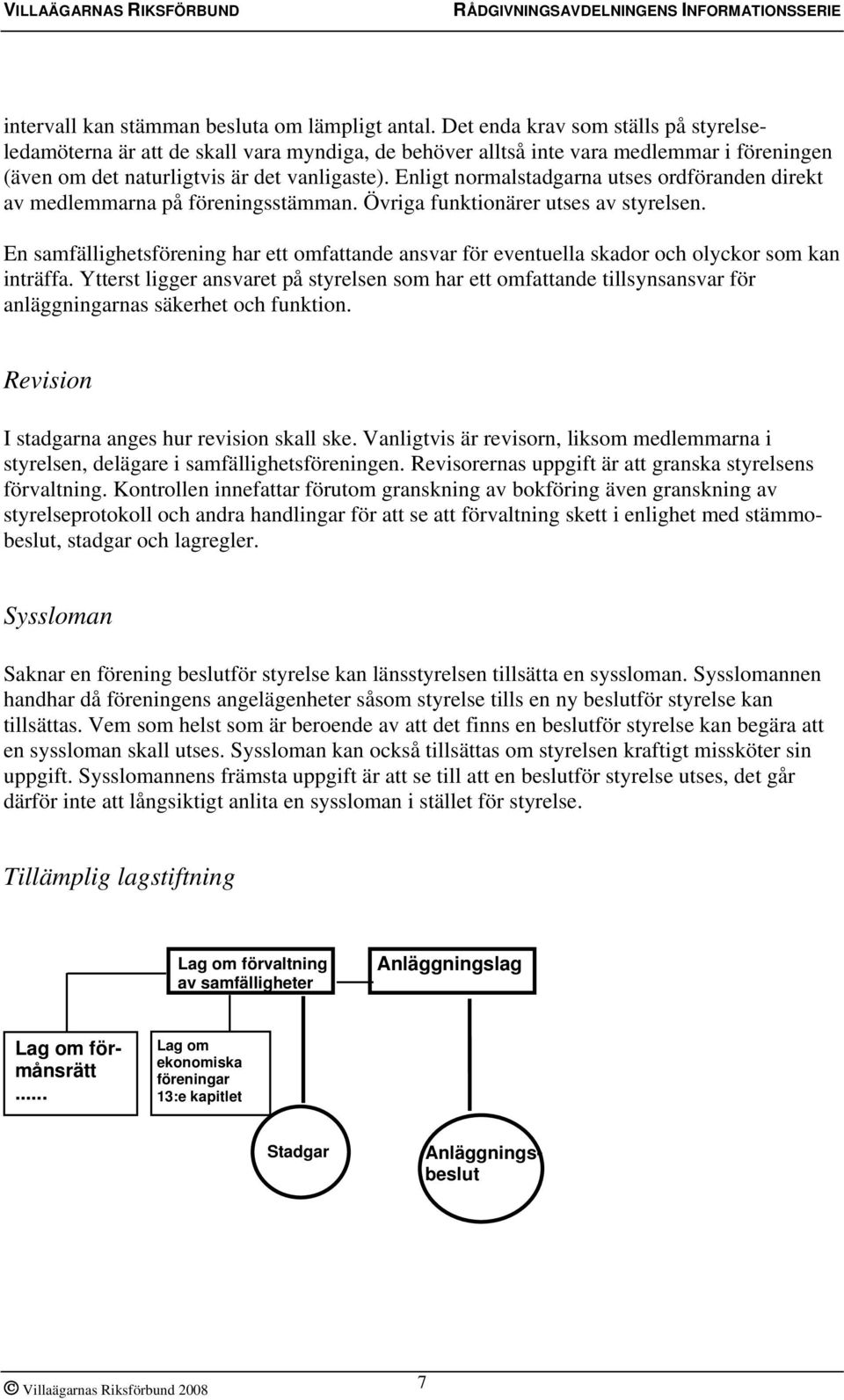 Enligt normalstadgarna utses ordföranden direkt av medlemmarna på föreningsstämman. Övriga funktionärer utses av styrelsen.